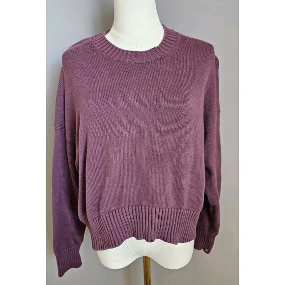 Quince Sweaters - Quince Sz Xs Plum Purple 100% Organic Cotton Sustainable Crew Basic Sweater